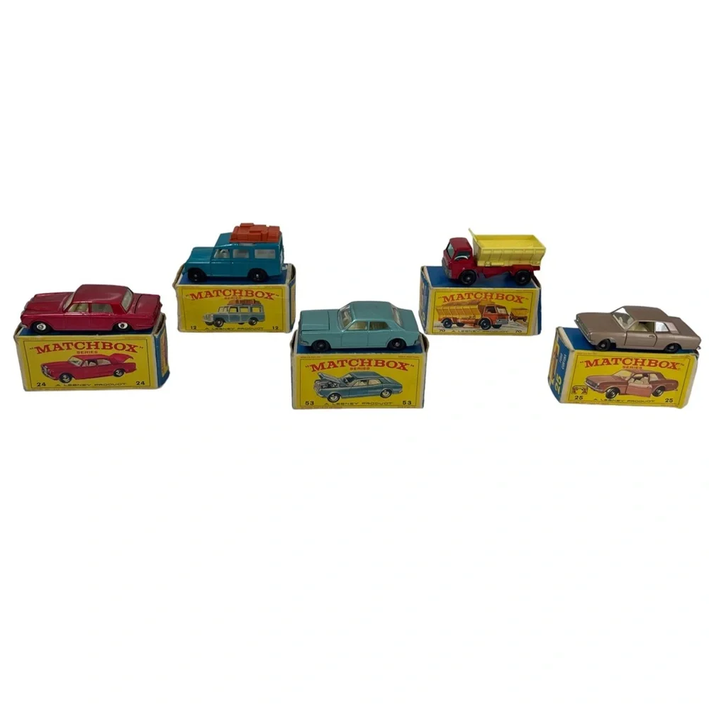 Vintage Die Cast Matchbox Cars 1960’s Original Box Lesney Cars Lot Bundle